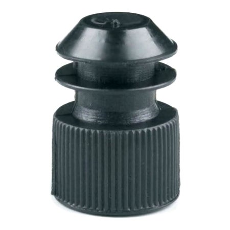 Tube Closure McKesson Flanged Plug Cap 13 mm Diameter NonSterile Black