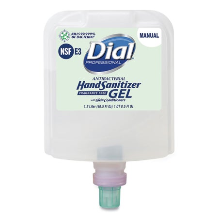 Hand Sanitizer Dial® Professional 1.2 Liter Ethyl Alcohol Gel Dispenser Refill Bottle