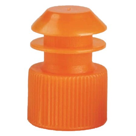 Tube Closure McKesson Flanged Plug Cap 16 mm Diameter NonSterile Orange