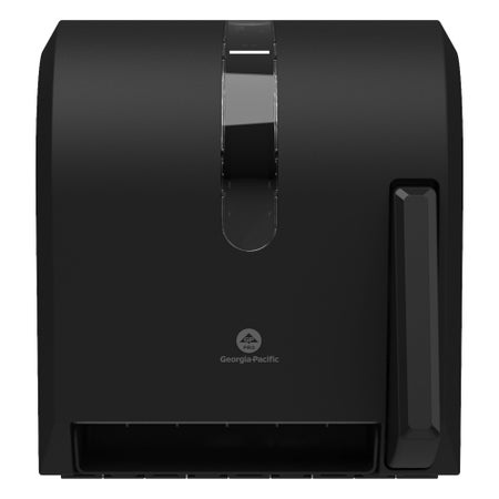 Paper Towel Dispenser GP® Pro Black Plastic Push Paddle 8 Inch Roll Wall Mount