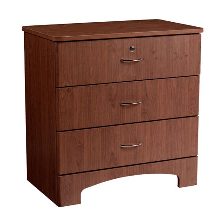 Chest Oslo Collection Figured Mahogany 18 D X 29 W X 29-1/2 H Inch 3 Drawers Without Shelves Without Doors