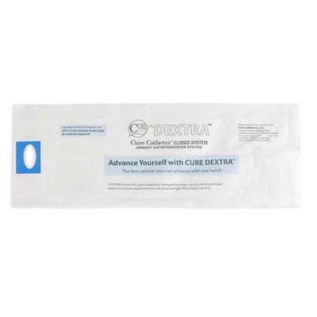 Intermittent Closed System Catheter Cure Dextra® Closed System Unisex / Straight Tip 12 Fr.