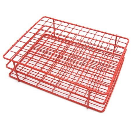Wire Rack Test Tube Rack 108 Place 13 to 16 mm Tube Size Red 2-1/2 X 7-2/5 X 9-1/2 Inch