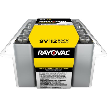 Alkaline Battery Rayovac® Ultra Pro™ 9V Cell 9 Volt Disposable 12 Pack