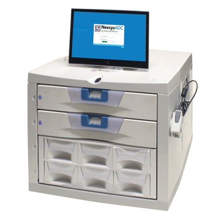 Automated Medication Dispensing Cabinet Nexsys ADC Tabletop Steel 2 Drawers Without Shelves Dual Layer Lock