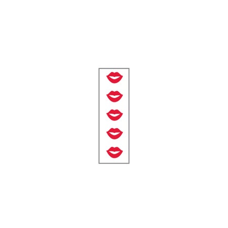 Pre-Printed Label Key Surgical® Multipurpose Label Red LIPS White Patterned 8-1/2 X 11 Inch