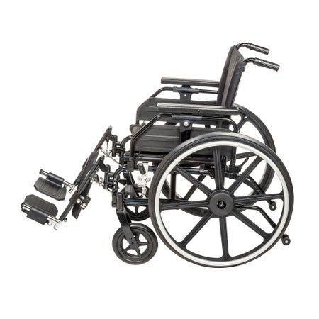 Lightweight Wheelchair drive™ Viper Plus GT Dual Axle Universal Arm Elevating Legrest Black Upholstery 16 Inch Seat Width Adult 300 lbs. Weight Capacity
