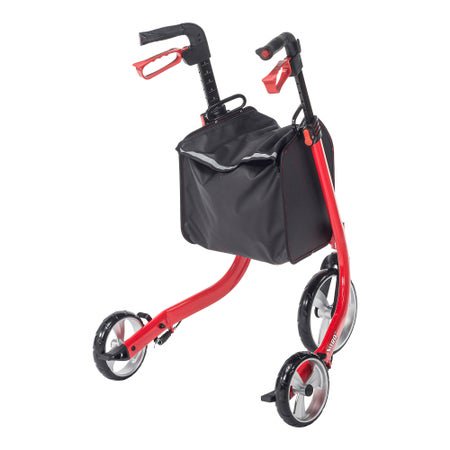 3 Wheel Rollator drive™ Nitro Red Adjustable Height / Lightweight / Folding Aluminum Frame