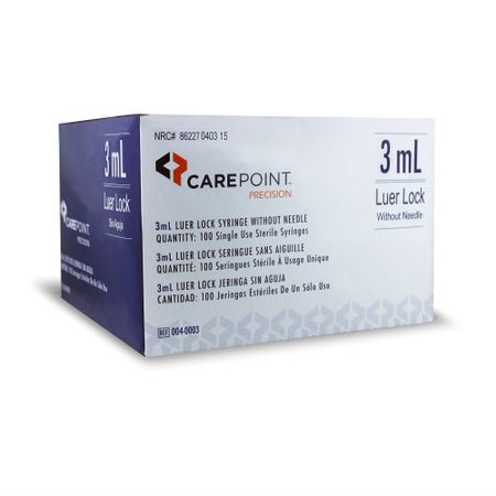 General Purpose Syringe CarePoint™ 3 mL Luer Lock Tip Without Safety