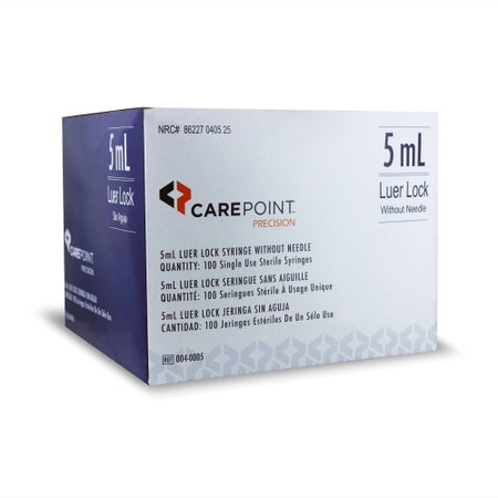 General Purpose Syringe CarePoint™ 5 mL Luer Lock Tip Without Safety