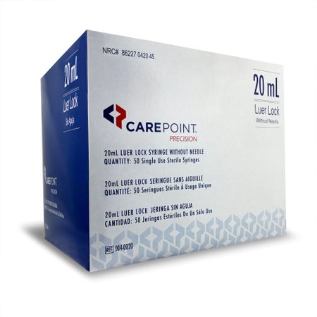General Purpose Syringe CarePoint™ 20 mL Luer Lock Tip Without Safety