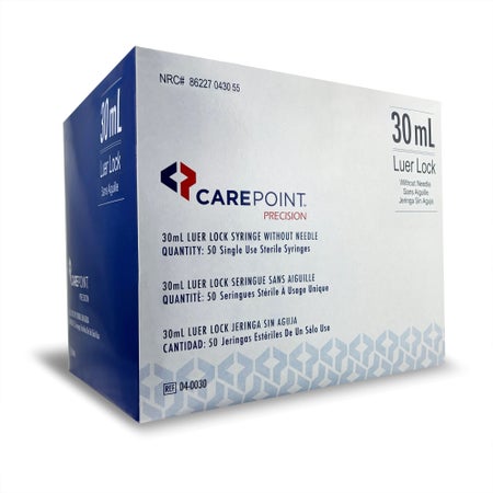 General Purpose Syringe CarePoint™ 30 mL Luer Lock Tip Without Safety