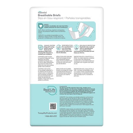 Incontinence Brief Tranquility® Essential Adult Small Unisex Disposable Heavy Absorbency