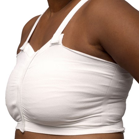 Post-Surgical Bra Dale® 54 to 60 Inch Chest 3X-Large White Front Hook and Loop Closure Detachable Straps