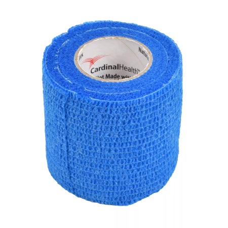 Cohesive Bandage Cardinal Health™ 3 Inch X 5 Yard Self-Adherent Closure Blue NonSterile Standard Compression