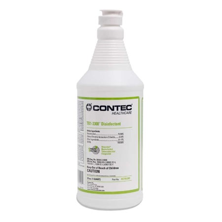 Surface Disinfectant Cleaner Contec® Healthcare TB1-3300™ Alcohol Based Manual Pour Liquid 32 oz. Bottle Alcohol Scent Sterile