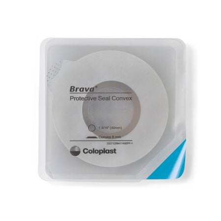 Ostomy Seal Brava® Convex, Starter Hole 1-9/16 Inch (40mm) For Use with Ostomy Pouch