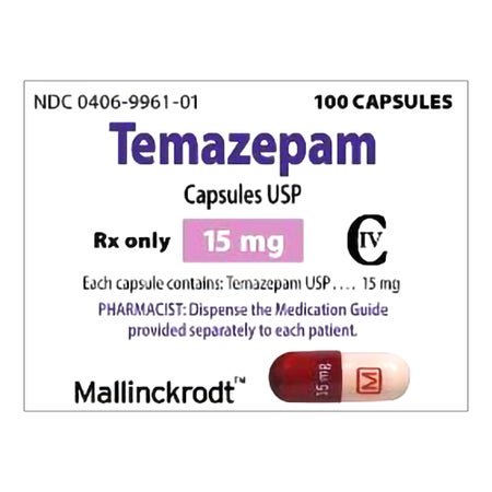 Temazepam 15 mg Capsule 100 Capsules