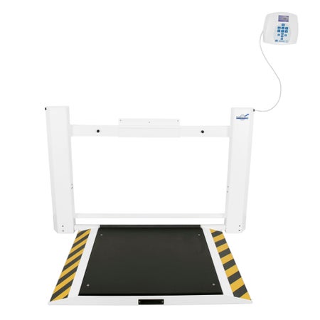 Wheelchair Scale Health O Meter® LCD Display 1000 lbs. / 454 kg Capacity White AC Adapter / Battery Operated