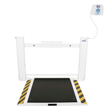 Wheelchair Scale Health O Meter® LCD Display 1000 lbs. / 454 kg Capacity White AC Adapter / Battery Operated