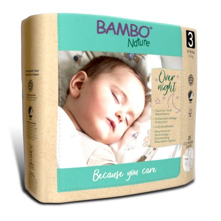 Unisex Baby Diaper Bambo® Nature Size 3 Disposable Heavy Absorbency