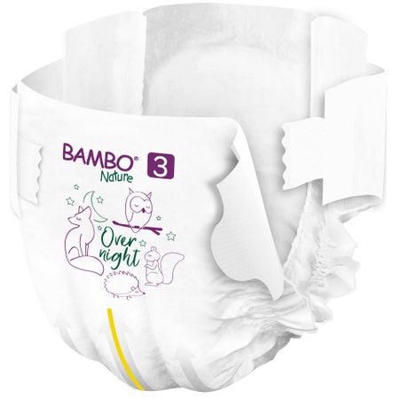 Unisex Baby Diaper Bambo® Nature Size 3 Disposable Heavy Absorbency