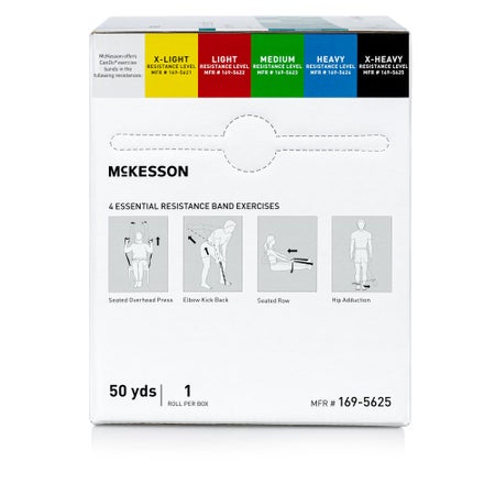 Exercise Resistance Band McKesson CanDo® Black 5 Inch X 50 Yard X-Heavy Resistance