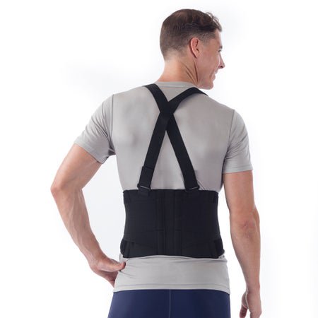 Occupational Back Support NYOrtho Deluxe Small Hook and Loop Closure 26 to 30 Inch Waist Circumference 9 Inch Back Height Adult