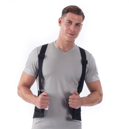 Occupational Back Support NYOrtho Deluxe Ventilated Large Hook and Loop Closure 34 to 38 Inch Waist Circumference 9 Inch Back Height to 6 Inch Front Height Adult