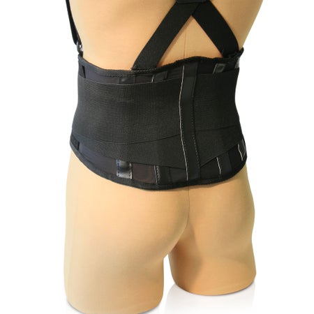 Occupational Back Support NYOrtho Deluxe Breathable 4X-Large Hook and Loop Closure 50 to 54 Inch Waist Circumference 9 Inch Back Height Adult