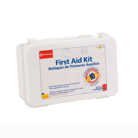 Industrial First Aid Kit First Aid Only® 10 Person Plastic Case with Gasket
