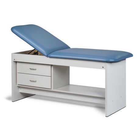 Treatment Table with Storage Panel Leg Series Fixed Height 27 W X 72 L Inch Adjustable Backrest 400 lbs. Weight Capacity