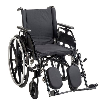 Wheelchair drive™ Viper Plus GT Dual Axle Universal Arm Swing-Away Footrest Deep Green Upholstery 20 Inch Seat Width Adult 300 lbs. Weight Capacity