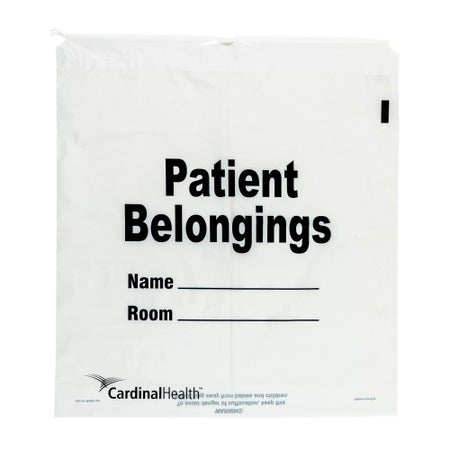 Patient Belongings Bag Cardinal Health® 19 X 21 Inch Plastic Drawstring Closure White