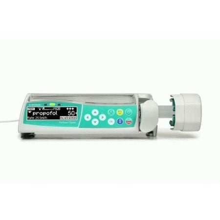 Syringe Infusion Pump Perfusor® Space® Ni-MH, Lithium Ion Battery Wireless 3 to 60 mL Syringe 0.01 to 99.99 mL/h in stages from 0.01 mL/h100.0 – 999.9 mL/h in stages from 0.1 mL/h