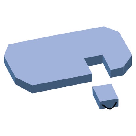 Stretcher Pad AliMed® Echocardiography Type 30 W X 73-1/2 D Inch
