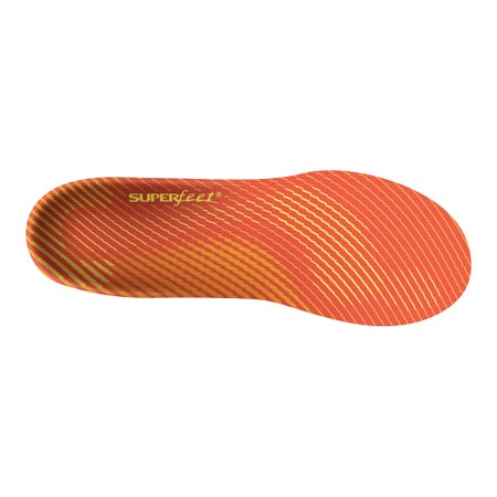 Insole Superfeet® RUN Pain Relief Full Length Carbon Fiber / Foam / Nylon Junior 2.5 to 4 / Women 4.5 to 6 Black / Orange / Yellow