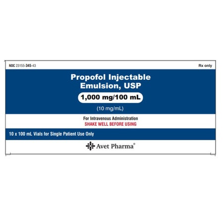 Propofol 1%, 10 mg / mL Injection 100 mL