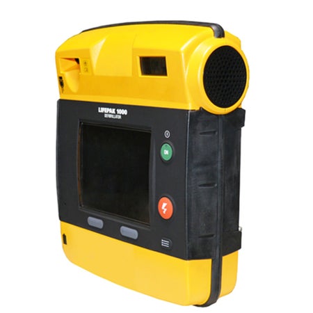 Refurbished Defibrillator Unit Manual Operation Stryker Lifepak 1000 Electrode Pads Contact Battery Operated LCD Display