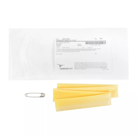 Wound Drain Tube Cardinal Health™ Flat Type With Safety Pin Flat Channel Type 3/8 Inch Size Sterile