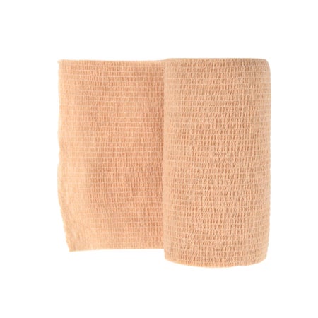 Cohesive Bandage Cardinal Health™ 4 Inch X 5 Yard Self-Adherent Closure Tan NonSterile Standard Compression