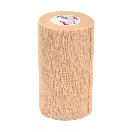 Cohesive Bandage Cardinal Health™ 4 Inch X 5 Yard Self-Adherent Closure Tan NonSterile Standard Compression