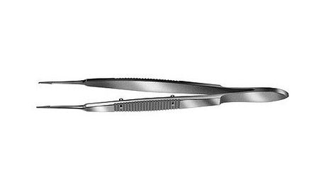 Suture Forceps Storz® Castroviejo 4-1/3 Inch Length OR / Surgical Grade Stainless Steel NonSterile NonLocking Thumb Handle Straight Fine, 1 X 2 Teeth
