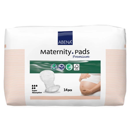 Bladder Control Pad Abena™ Maternity Pad Premium 7.9 X 17.3 Inch Heavy Absorbency Fluff / Polymer Core One Size Fits Most