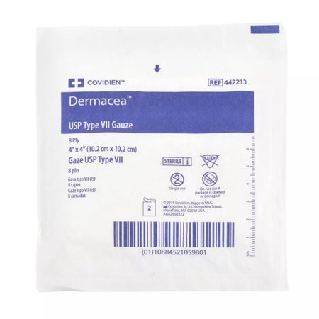 Gauze Sponge Dermacea™ 4 X 4 Inch 8-Ply Sterile 2 per Pack