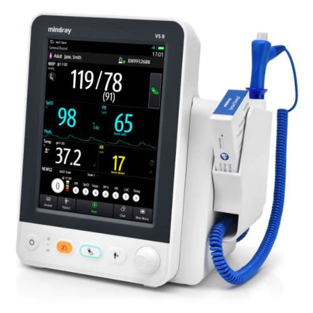 Vital Signs Monitor Mindray VS8 Monitoring NIBP, Pulse Rate, Exergen Termperal Temperature Battery Operated