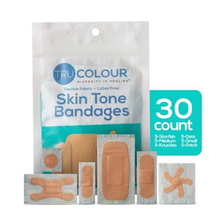 Waterproof Adhesive Strip Tru-Colour® Fabric Beige Sterile