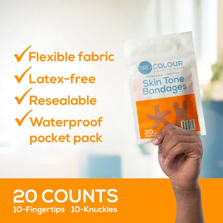 Waterproof Adhesive Strip Tru-Colour® Fabric Brown Sterile