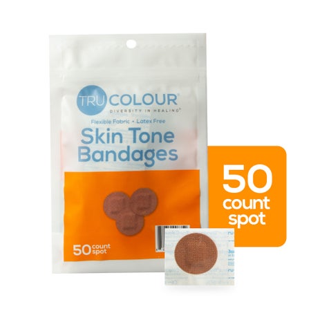 Waterproof Adhesive Spot Bandage Tru-Colour® Fabric Brown Sterile