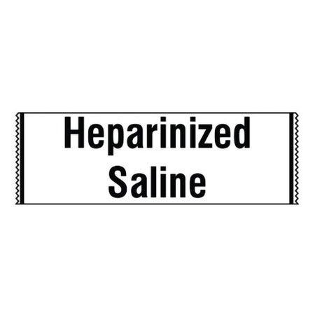 Drug Label Shamrock IV Bag Label Heparinized Saline White 1/2 X 1 Inch